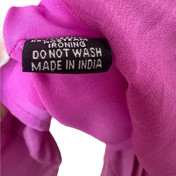 Purple Silk Mini Dress Karina Grimaldi Constance Solid Women Size XS Sm NO BELT - Picture 15 of 16